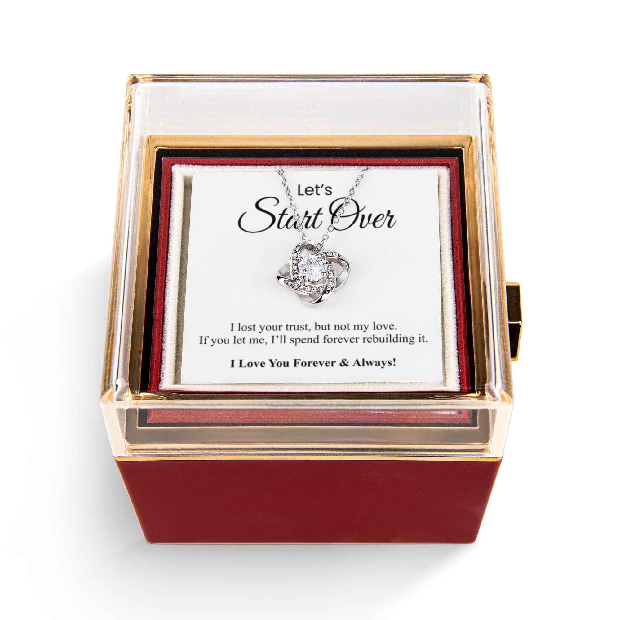 Let's Start Over - Love Knot with Rotating Rose Gift Box