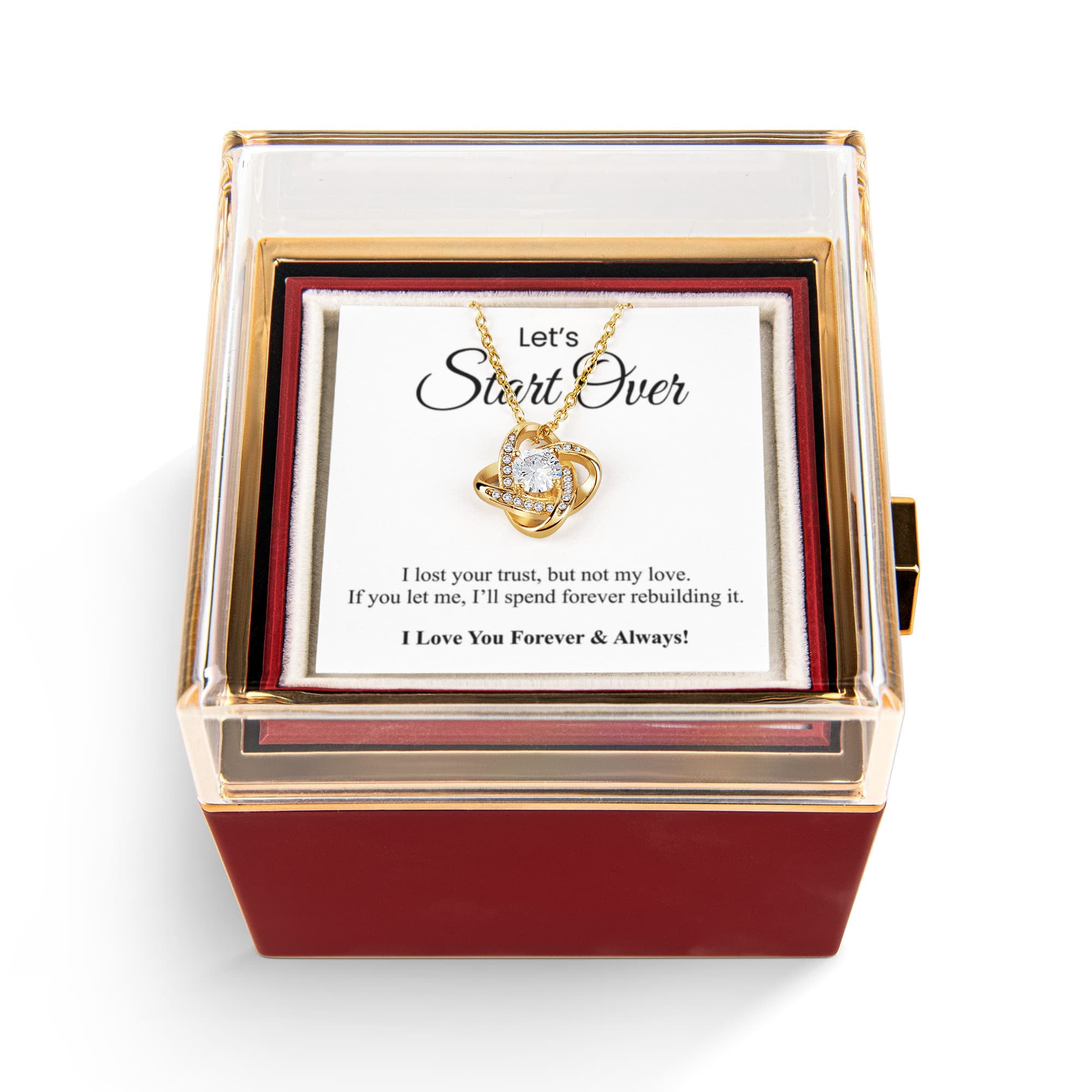 Let's Start Over - Love Knot with Rotating Rose Gift Box